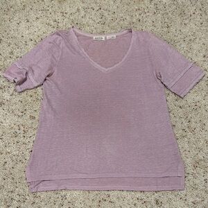 Lavender V-Neck Women's Top
